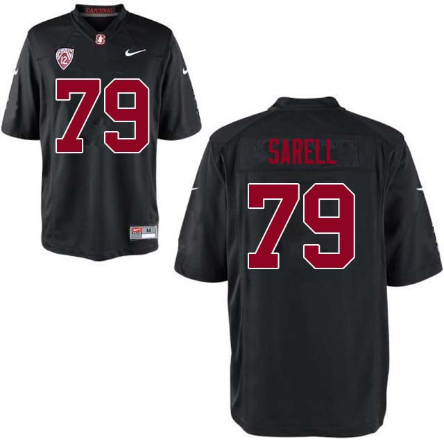 Men Stanford Cardinal #79 Foster Sarell College Football Jerseys Sale-Black - Click Image to Close
